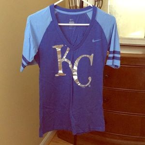 Nike Kansas City Royals V-Neck Fitted Tee